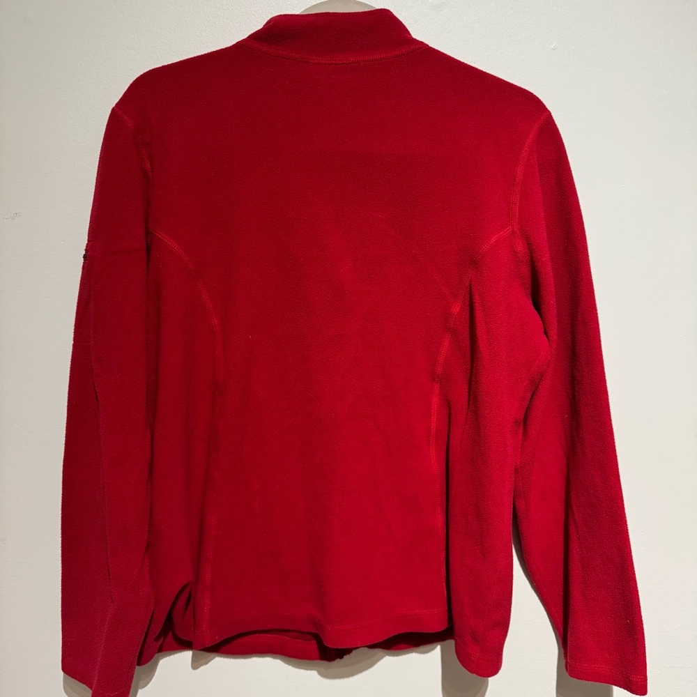L.L. Bean Women's Vibrant Red Fleece Zip Up. Size Large - Picture 7 of 8